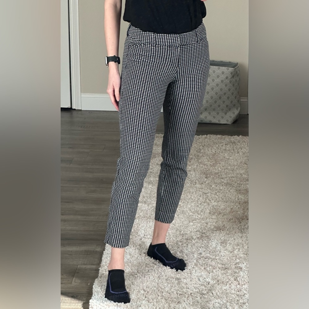 Old Navy Pixie Mid-rise Cropped Pant Houndstooth Work Dress Pant